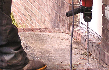 Treating a porch for termites